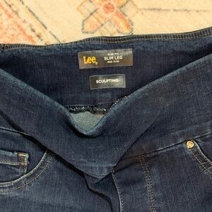 Lee Sculpting Slim Leg Jeans - Dark Blue Denim